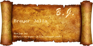 Breyer Jella névjegykártya